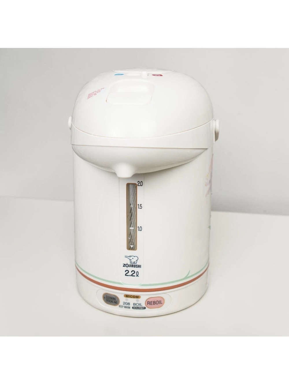 Zojirushi Micom Super Boiler 2.2L Model CW-PZC22 Floral Tested Working